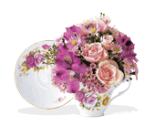 Pink Roses Teacup Bouquet in Midlothian�TX, Growing Ideas