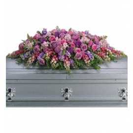 Lavender Tribute Casket Spray